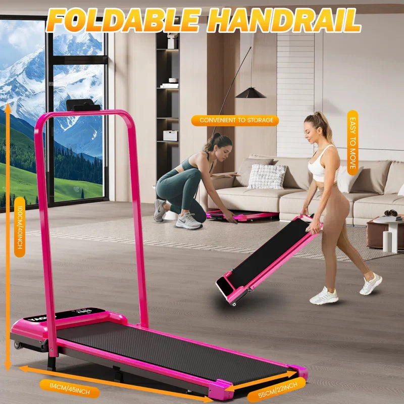 Walking Pad Treadmill with Handle Bar and Adjustable Incline