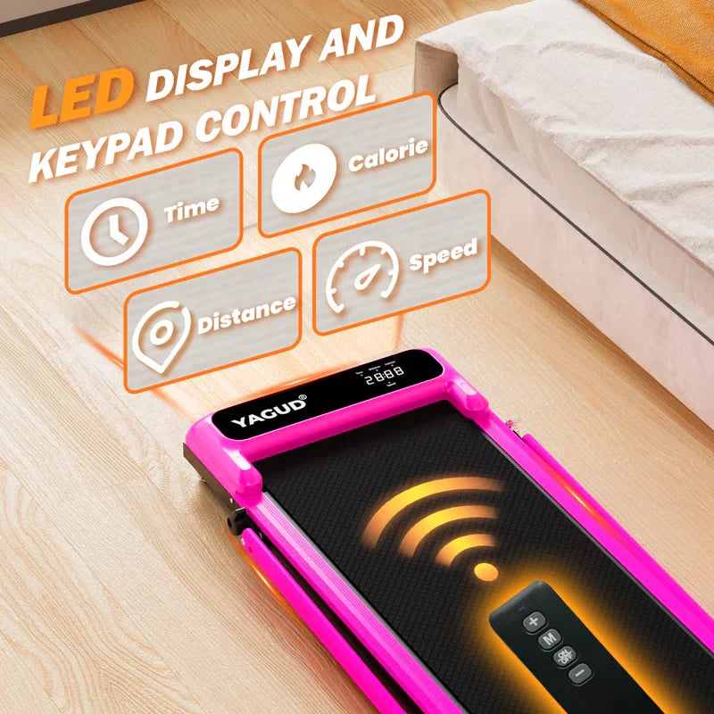 Walking Pad Treadmill with Handle Bar and Adjustable Incline